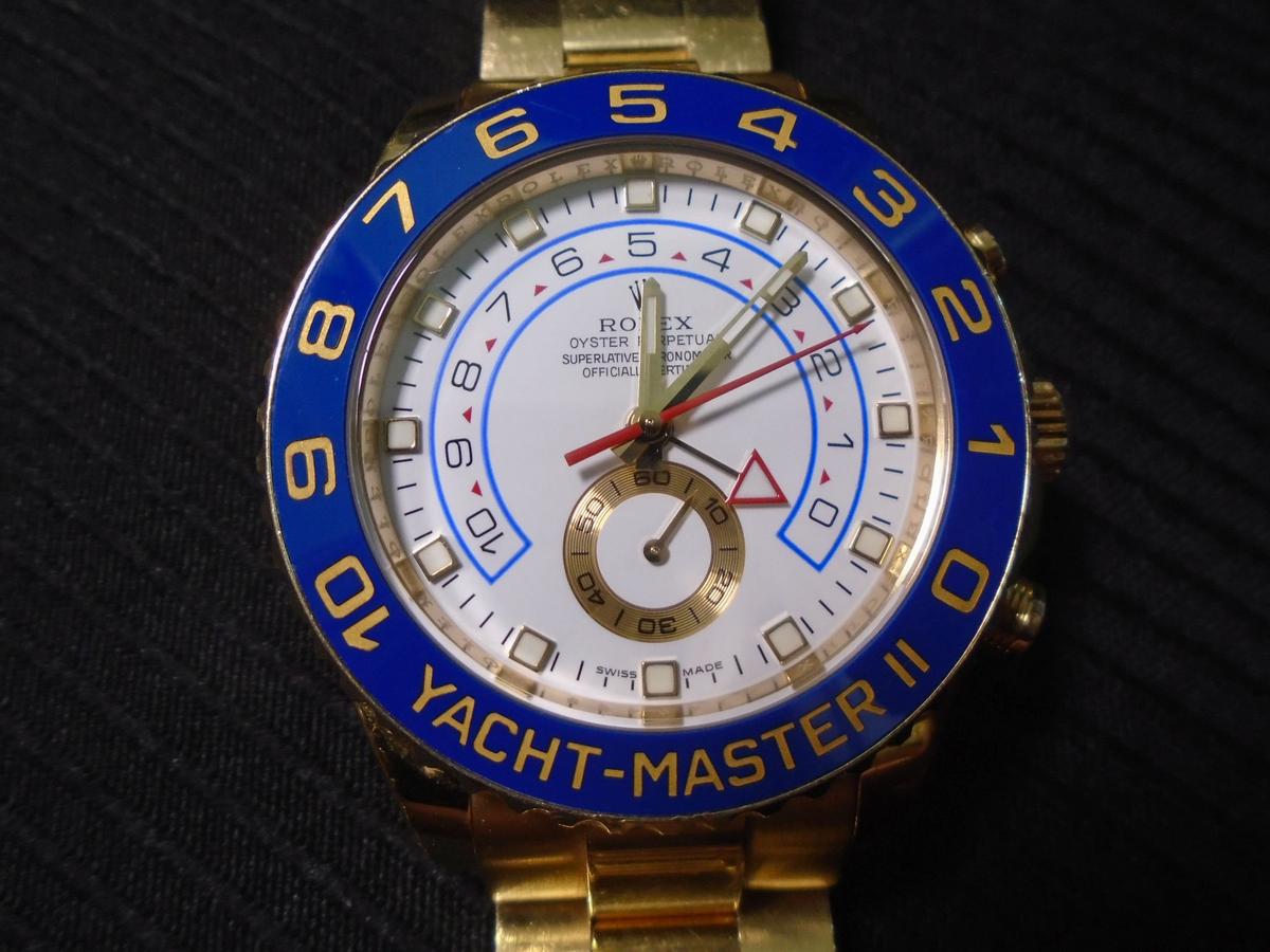 18kt Rolex Yacht Master II, white dial