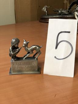 Pewter, collectible  'Friday's Child' , , signed and numbered collectable pewter approx. 0.3 lb, app