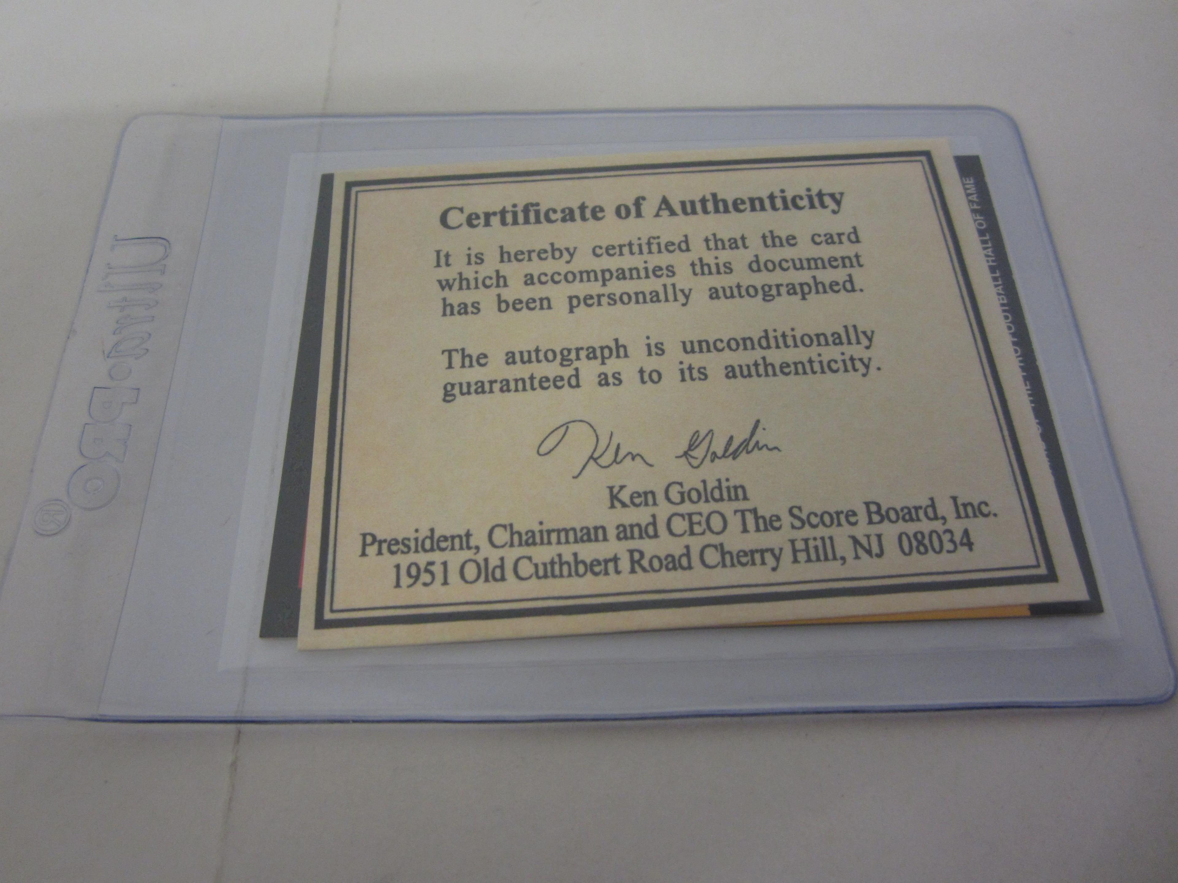 Terry Bradshaw Pro Football Hall of Fame Autograph card with COA!