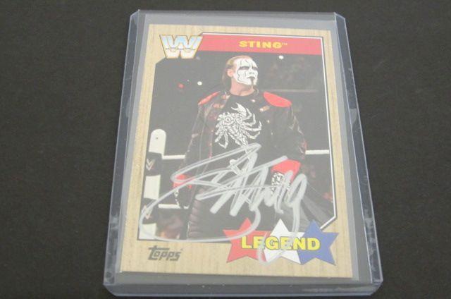 Sting autograph card coa Wrestler