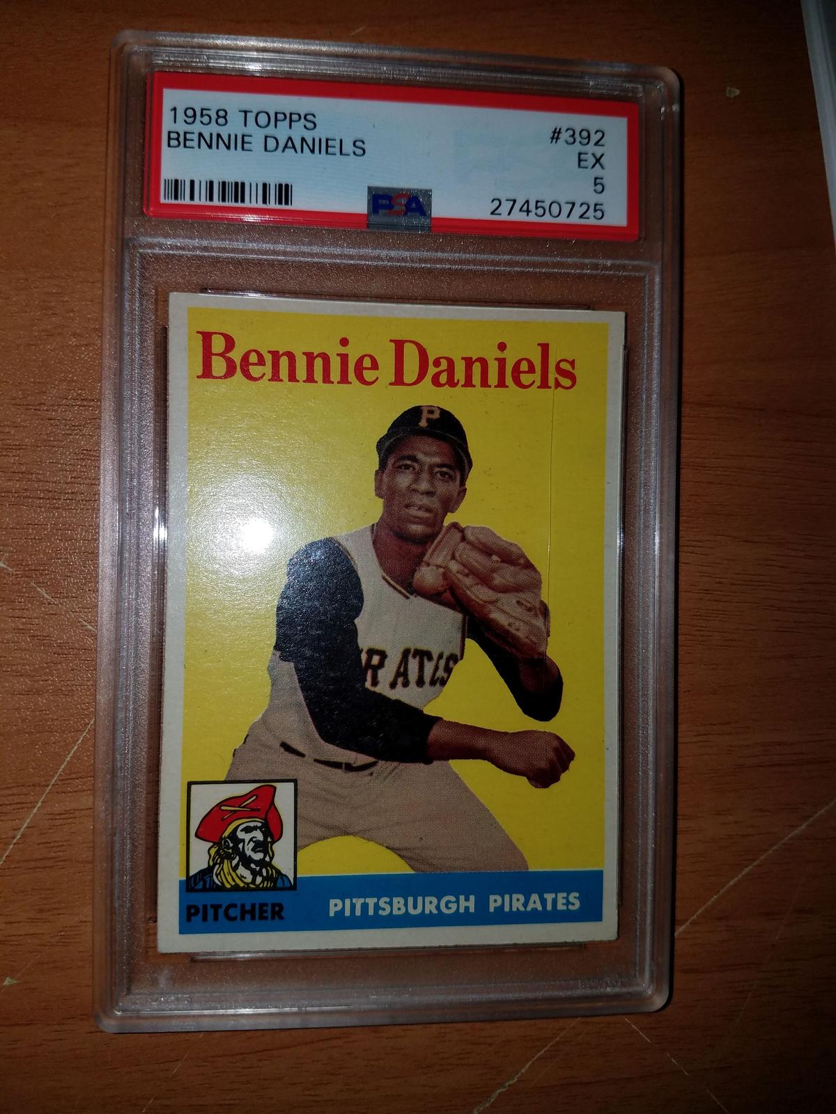 1958 BENNIE DANIELS PSA 5 GRADED CARD
