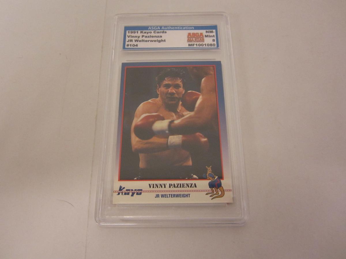 1991 Kayo Cards #104 VINNY PAZIENZA Boxing Card Graded NM-Mint 8
