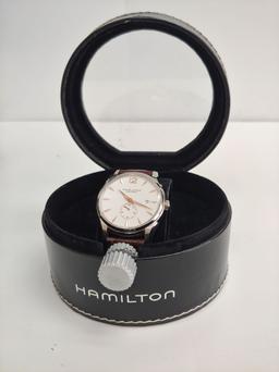 Mens Hamilton Automatic Leather Band Watch with Box