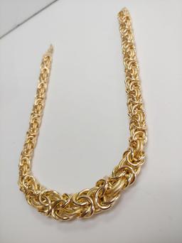 14K Beautiful Turkish Yellow Gold Necklace 18" inch