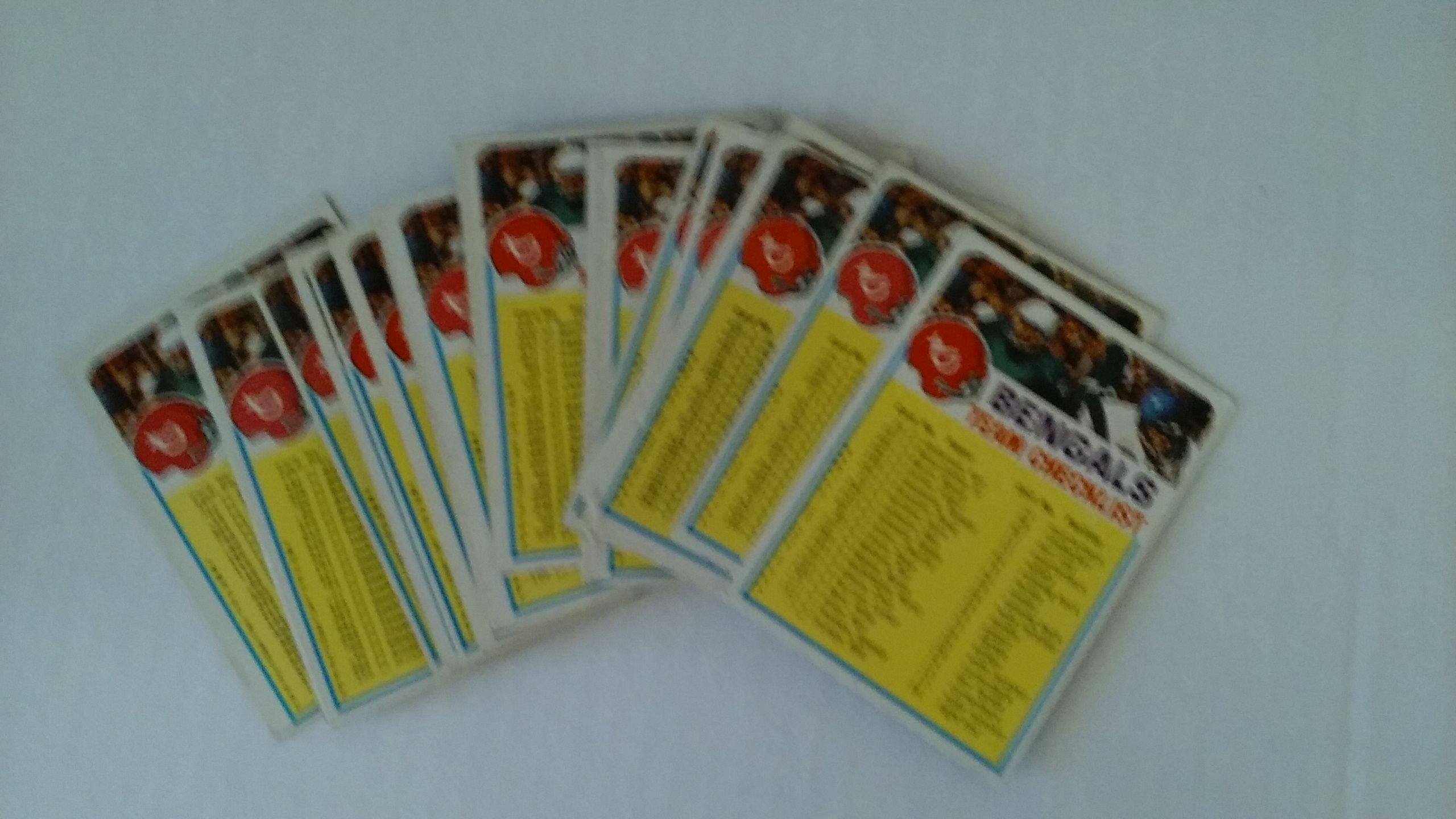 1976 TOPPS BENGALS CHECKLIST LOT HTF UNCHECK
