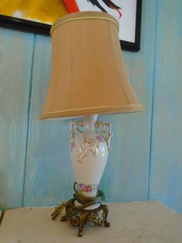 Porcelain Vase Table Lamp with shade.