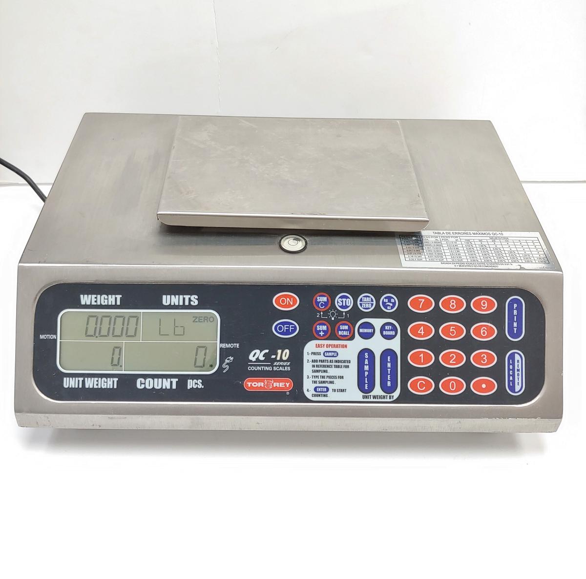 Torrey QC-10 Series Counting Scales Electronic Tabletop with LCD Display with Backlight