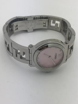 New Womens Fendi Stainless Steel Logo Band Watch Without Box