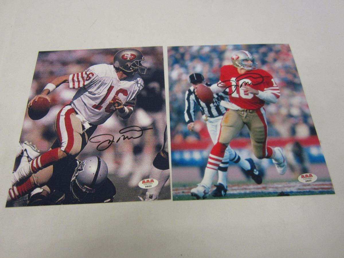 Lot of 2 x Joe Montana San Francisco 49ers Signed Autographed 8x10 Photos Certified CoA