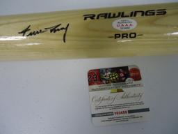 Willie Mays San Fransisco Giants signed full size blonde baseball bat Certified COA 450