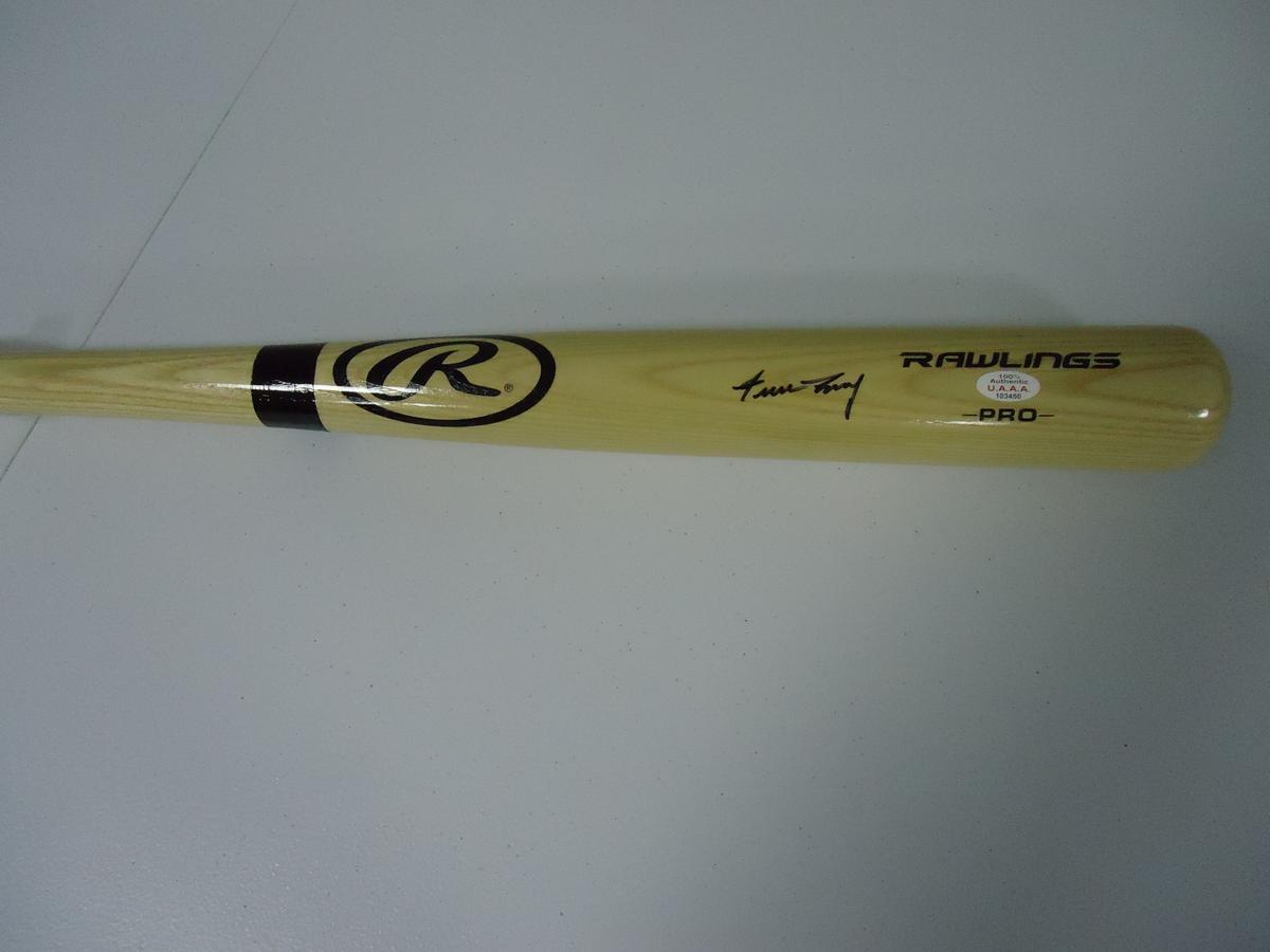 Willie Mays San Fransisco Giants signed full size blonde baseball bat Certified COA 450