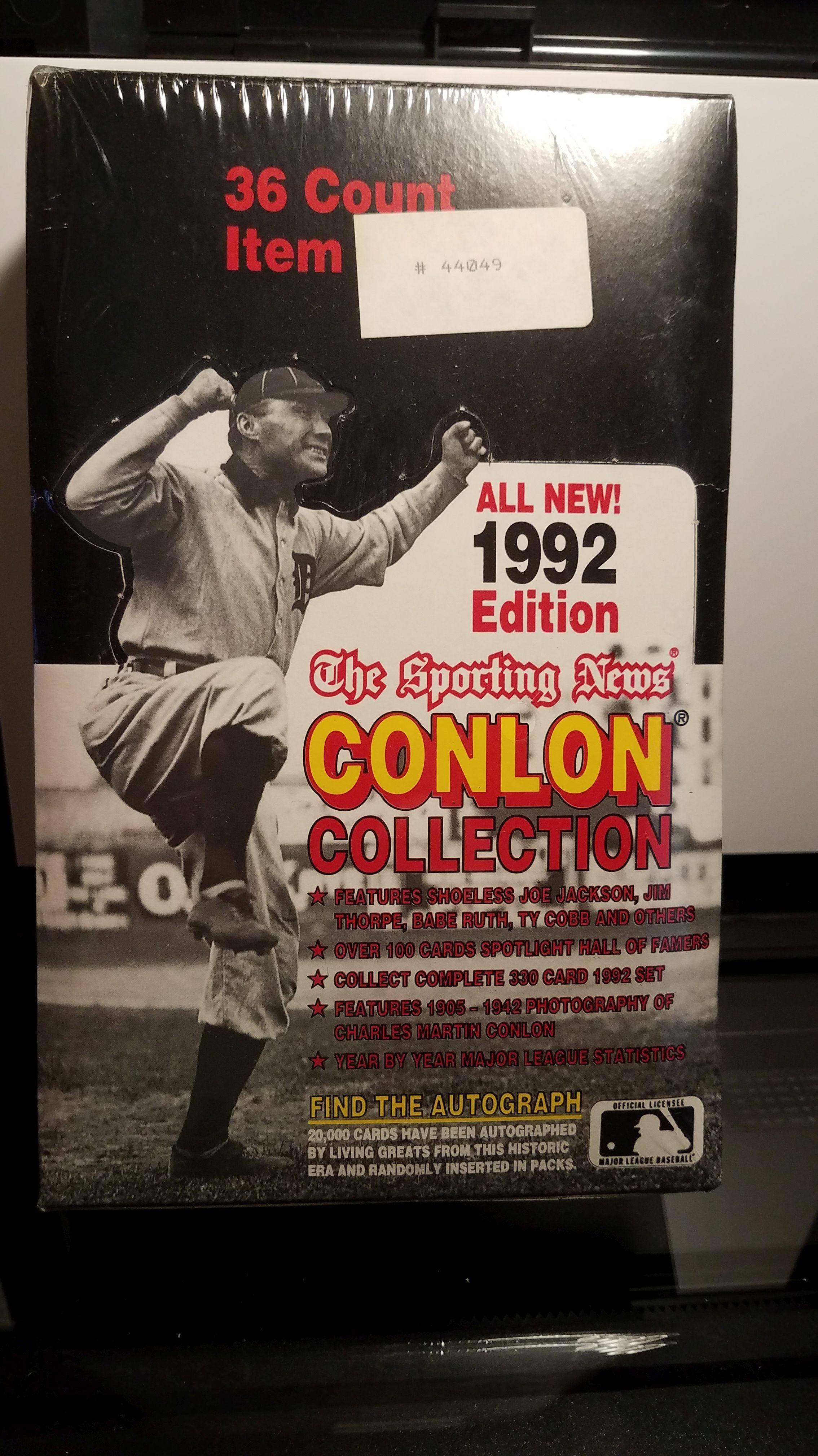 CONLON COLLECTION SEALED BASEBALL WAX BOX