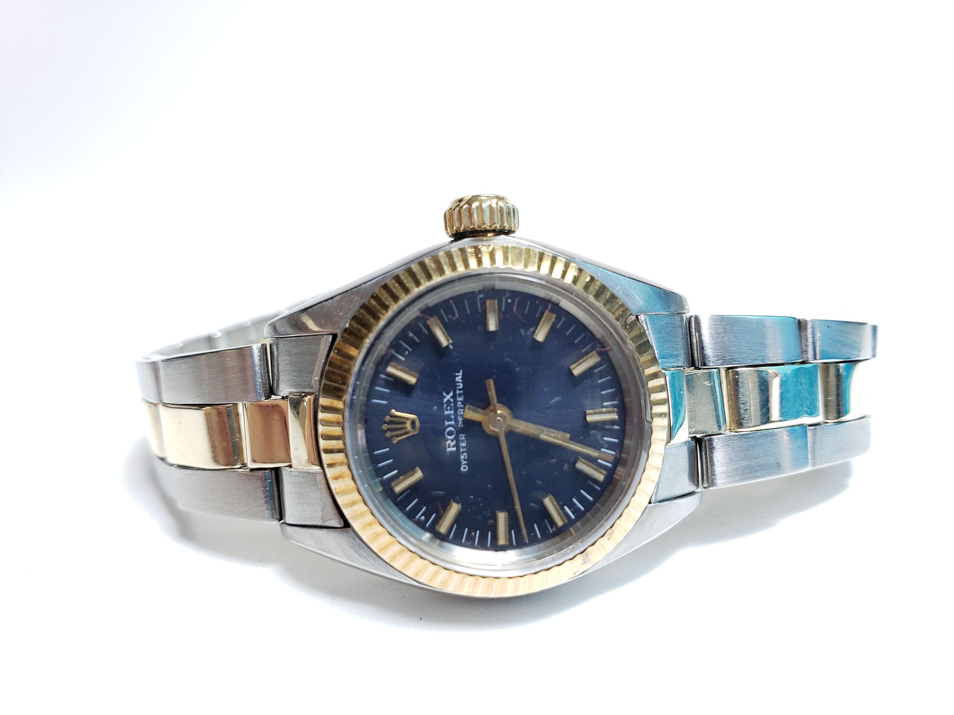 Womens Rolex Oyster Perpetual Two-Tone Automatic Watch with Box