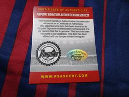 Leo Messi of the Rakuten signed autographed blue soccer jersey Certified COA 394
