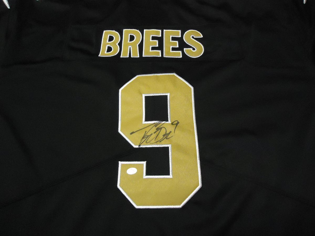 Drew Brees of the New Orleans Saints Signed black football jersey Certified COA 987