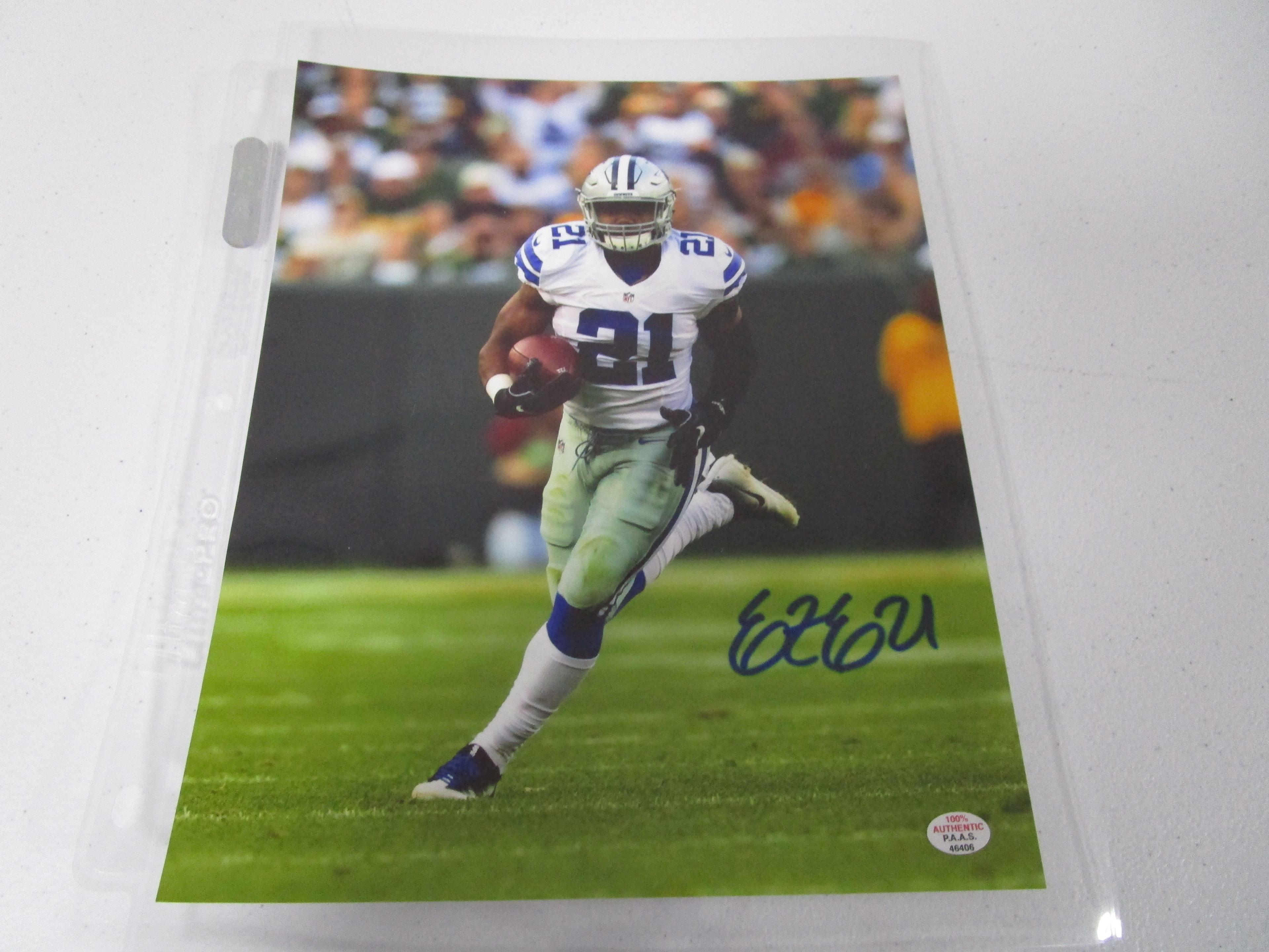 Ezekiel Elliott of the Dallas Cowboys autographed 8x10 photo Certified COA 406