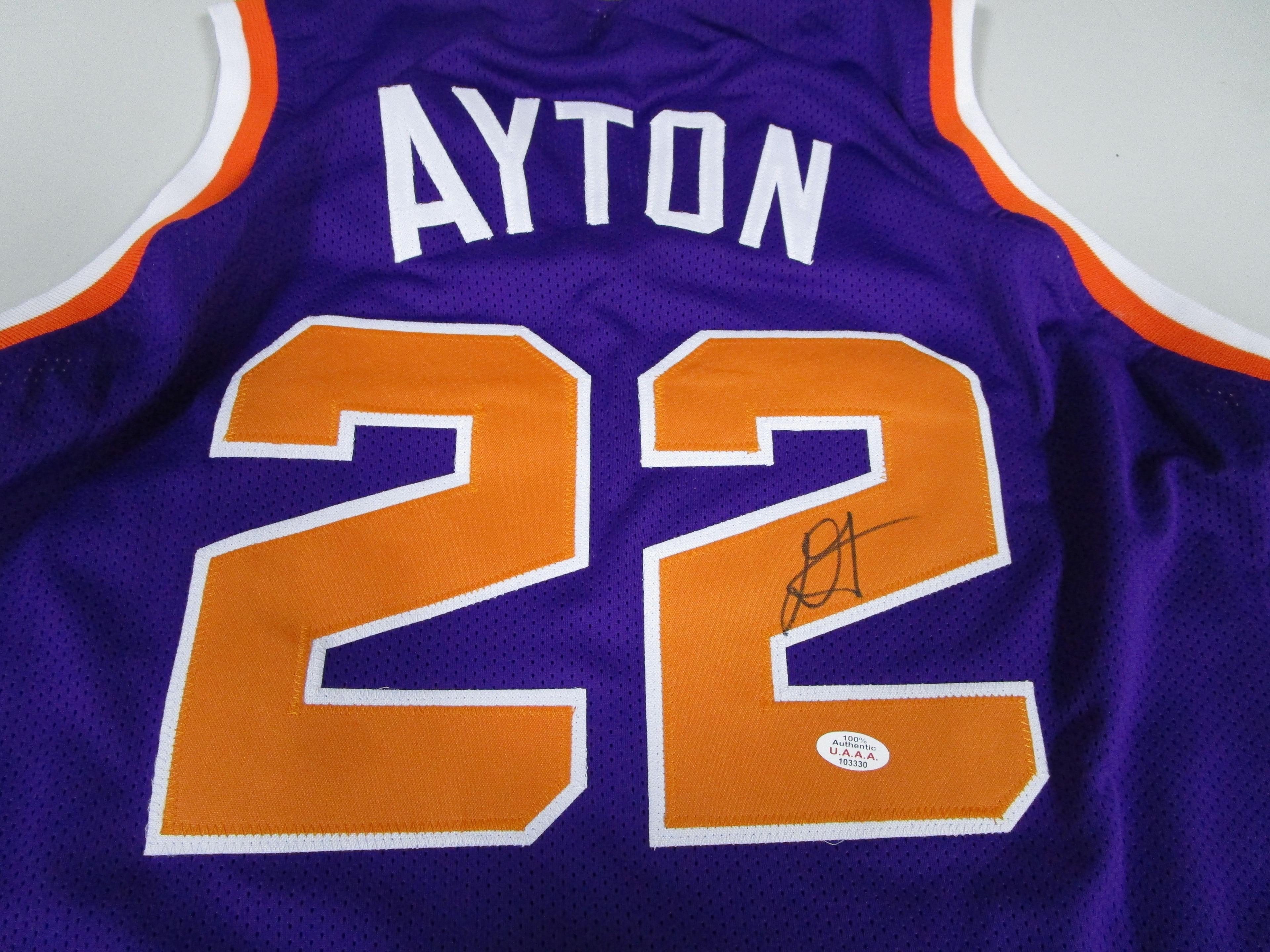 De'Andre Ayton of the Phoenix Suns signed purple basketball jersey Certified COA 330