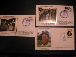 LOT OF BROOKYLN DODGERS FDC JACKIE ROBINSON DUKE SNIDER LAVAGETTO