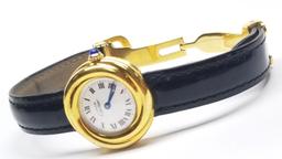 Designer Womens Cartier Gold Quartz  Deployment Buckle Watch