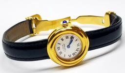 Designer Womens Cartier Gold Quartz  Deployment Buckle Watch