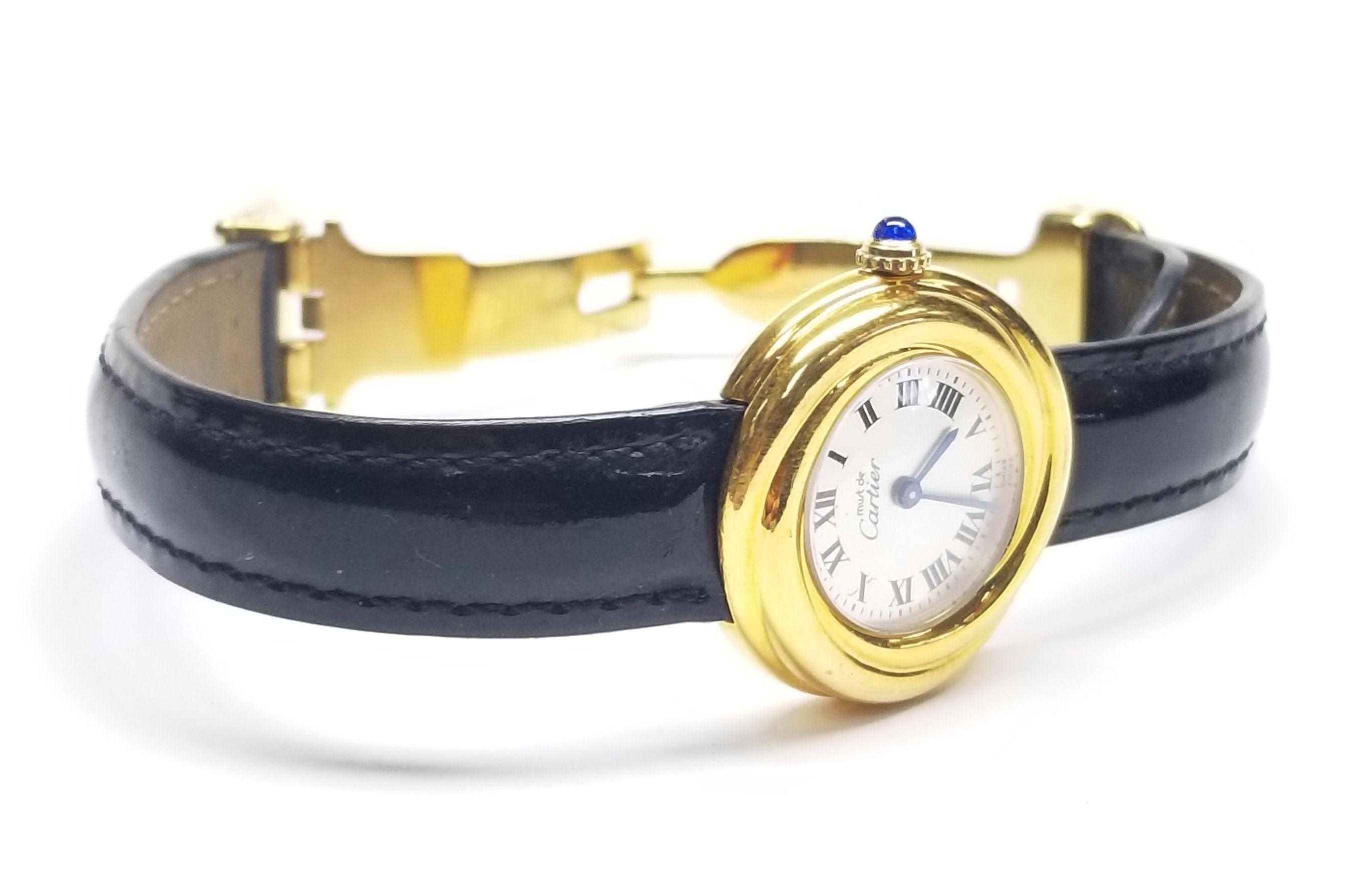 Designer Womens Cartier Gold Quartz  Deployment Buckle Watch