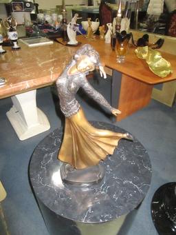 Lady Dancing - Art Deco Styled Bronze Unsigned