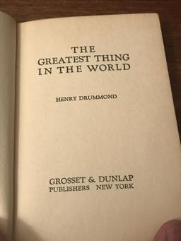 The Greatest Thing in The World book by Henry Drummond