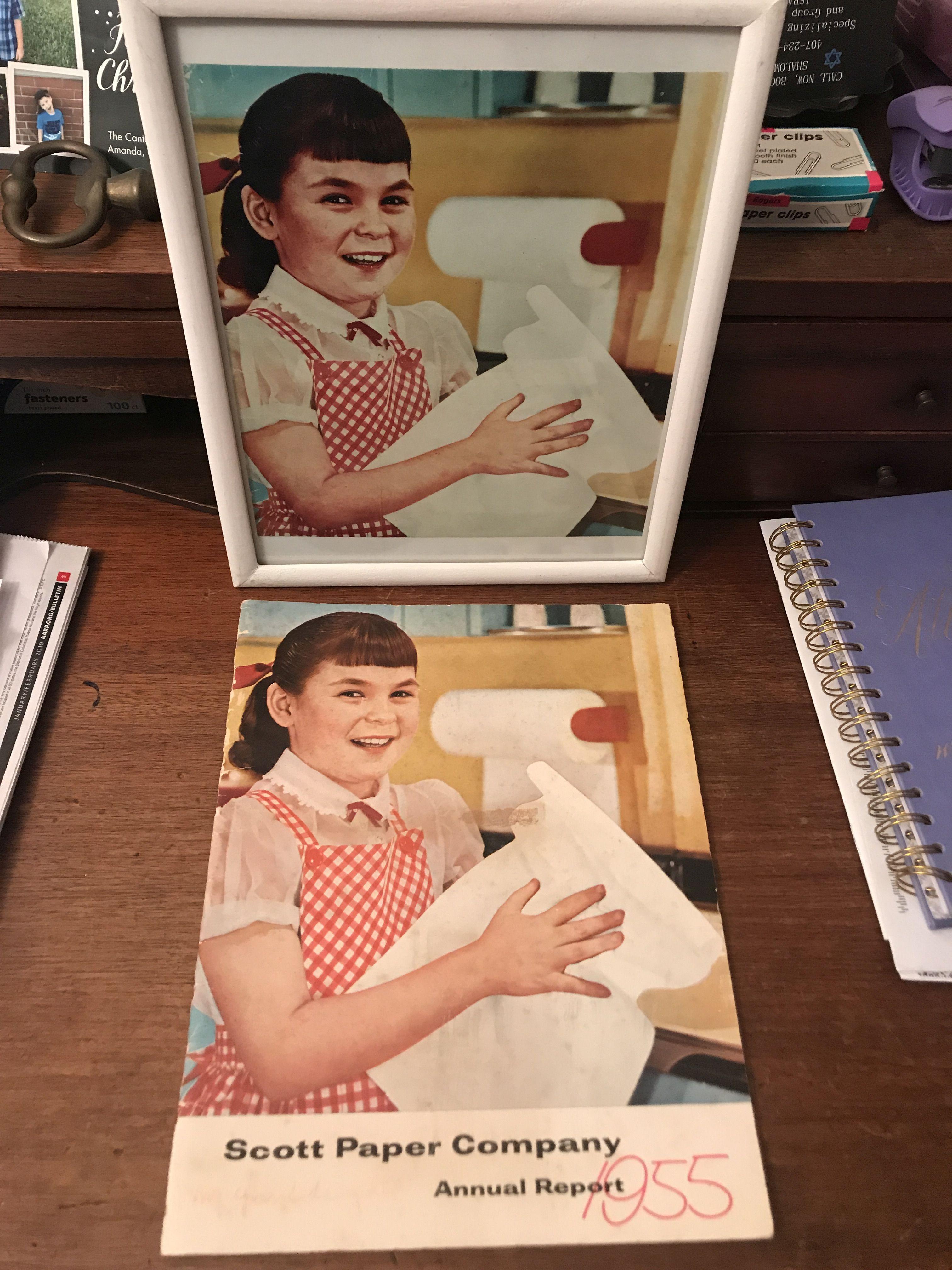 Framed picture and promotional booklet of Kathy "Kitten" Anderson