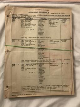 Original Shooting Schedule, Screenplay and Movie Poster for "The Kid From Left Field".