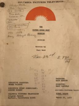 Original Script for "Father Knows Best Reunion"  1977