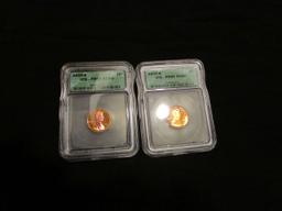 2005S US Pennies - Lot of 2 - Graded PR69 DCAM by ICG