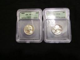 1964 US Quarters -Silver - Graded PR70 by ICG