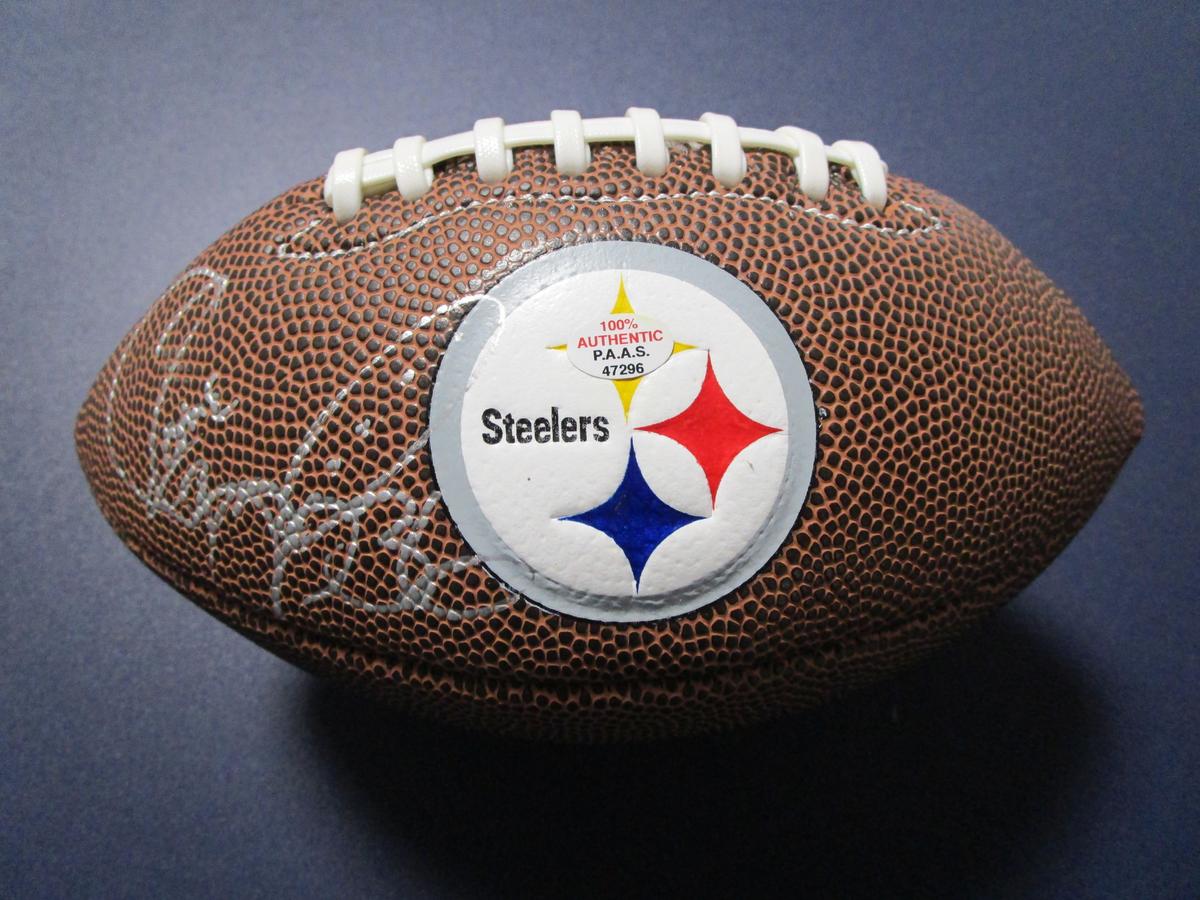 Jerome Bettis of the Pittsburgh Steelers signed autographed mini logo football PAAS COA 296