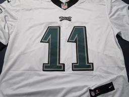 Carson Wentz of the Philadelphia Eagles signed autographed white football jersey PAAS COA 179