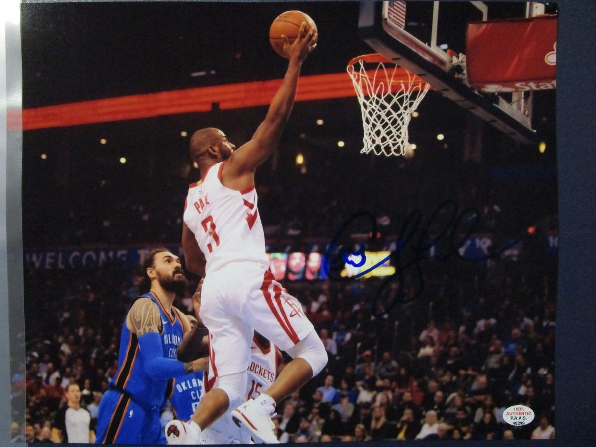 Chris Paul of the Houston Rockets signed autographed 8x10 photo PAAS COA 299