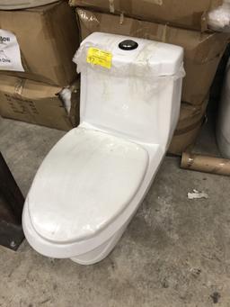 New One Piece White Toilet