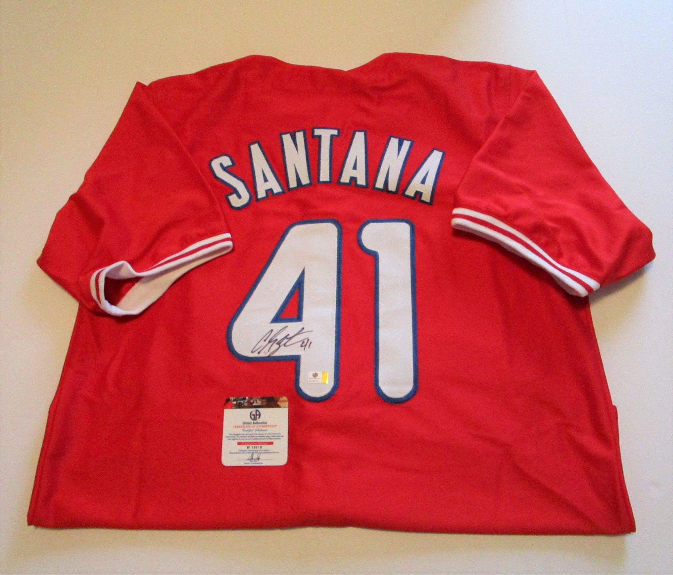 Carlos Santana, Philadelphia Phillies Star, Autographed Jersey w COA