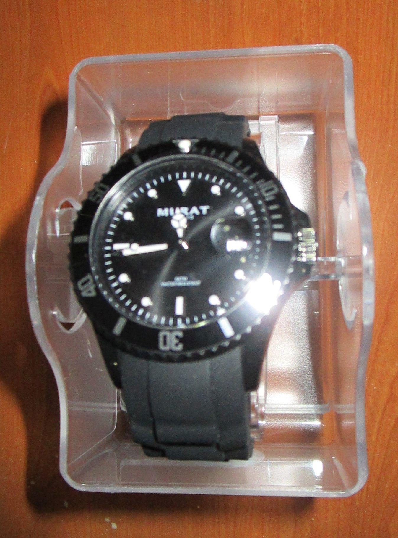 Murat Watch -Black face and band-  New