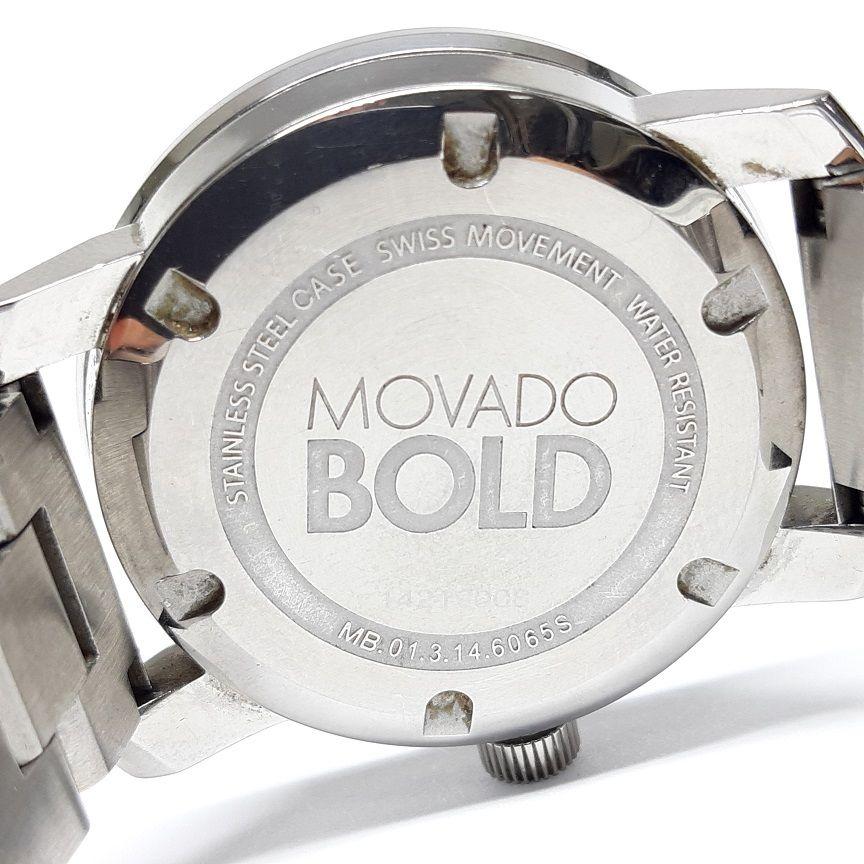 MOVADO Bold St. Steel Diamond Bezel St. Steel Watch with Box