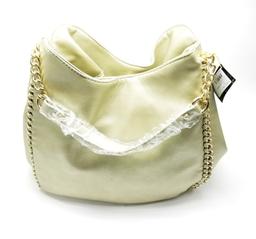 BRAND NEW Womens BEBE Colette Triple Entry Shoulder Gold Tone Purse