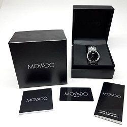 Designer MOVADO Faceto Diamond Bezel and Diamond Dial Men's Watch with Box