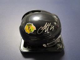 Jonathan Toews of the ZChicago Blackhawks signed autographed mini hockey helmet PAAS COA 221