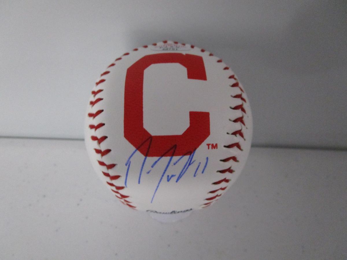 Jose Ramirez of the Cleveland Indians signed autographed logo baseball PAAS COA 751