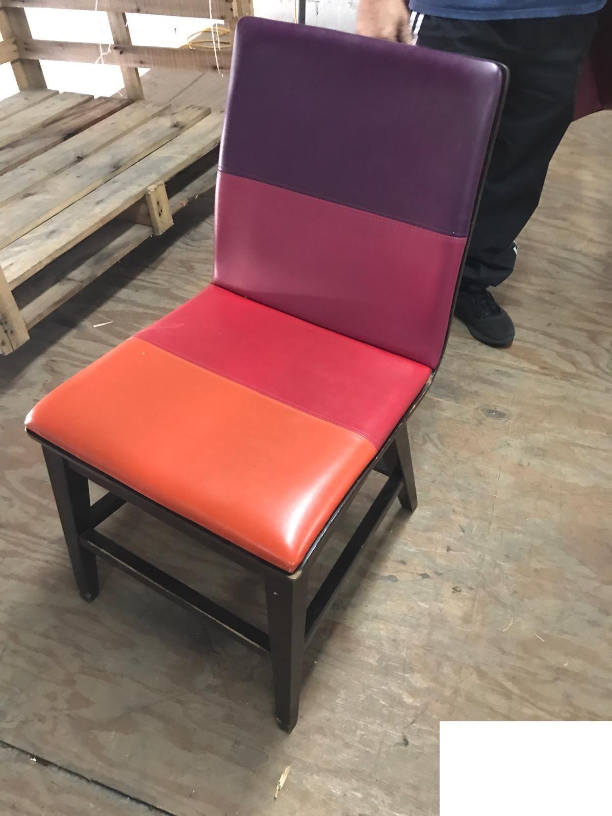 7 vinyl and wood Chairs