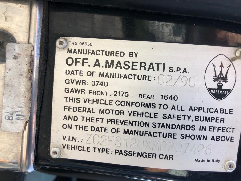 1991 Maserati Turbo Convertible
