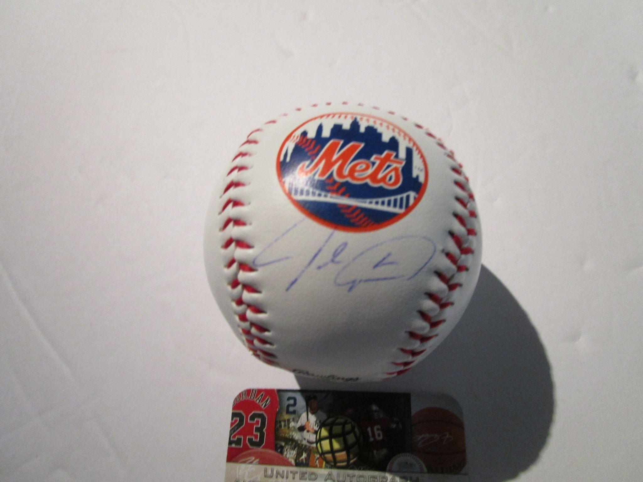 Jacob DeGrom, NY Mets, Cy young Winner, Autographed Baseball w COA