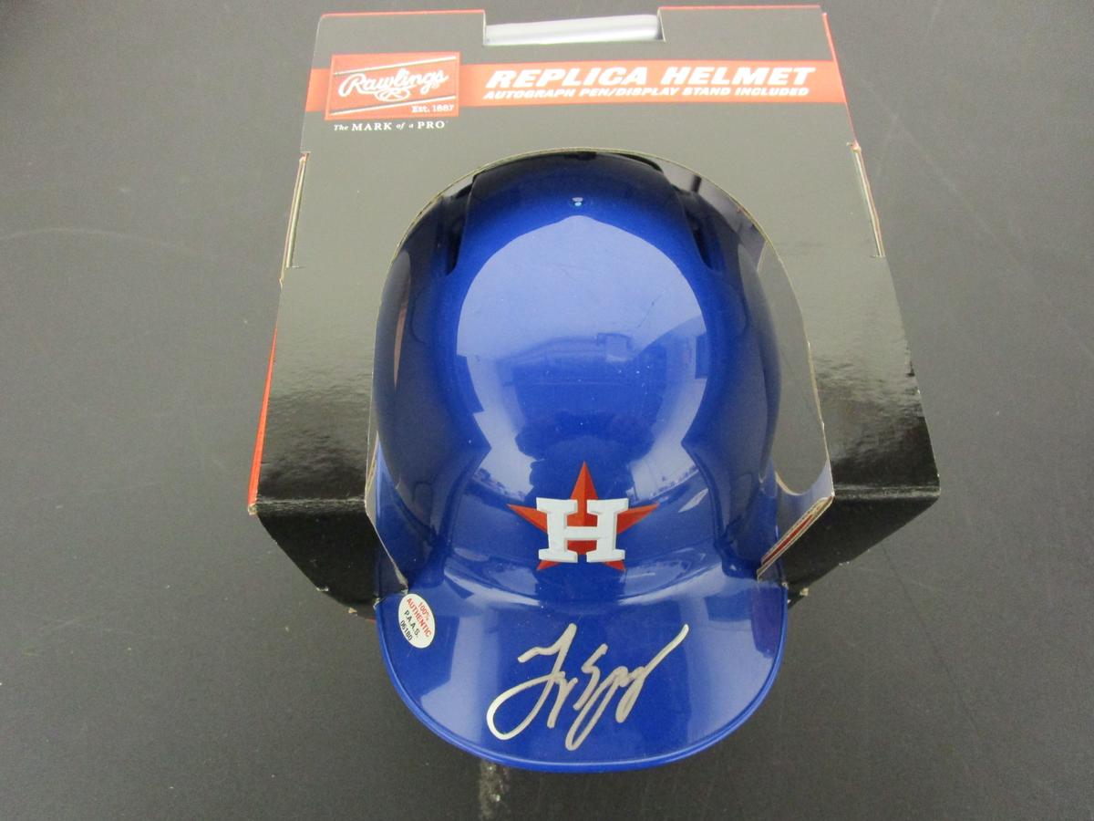 George Springer of the Houston Astros signed autographed mini batting helmet PAAS COA 180