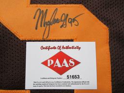 Myles Garrett of the Cleveland Browns signed autographed football jersey PAAS COA 653