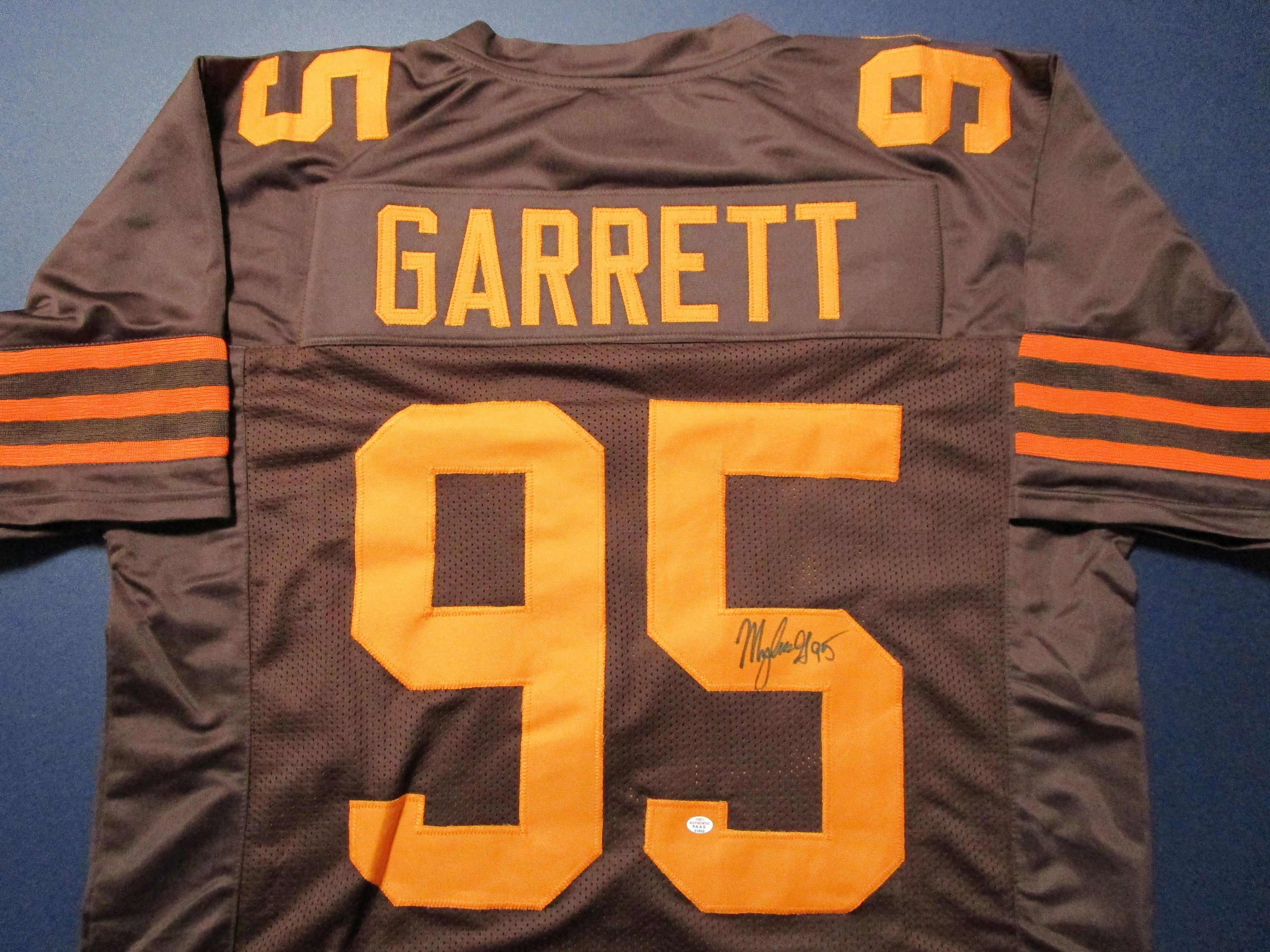 Myles Garrett of the Cleveland Browns signed autographed football jersey PAAS COA 653