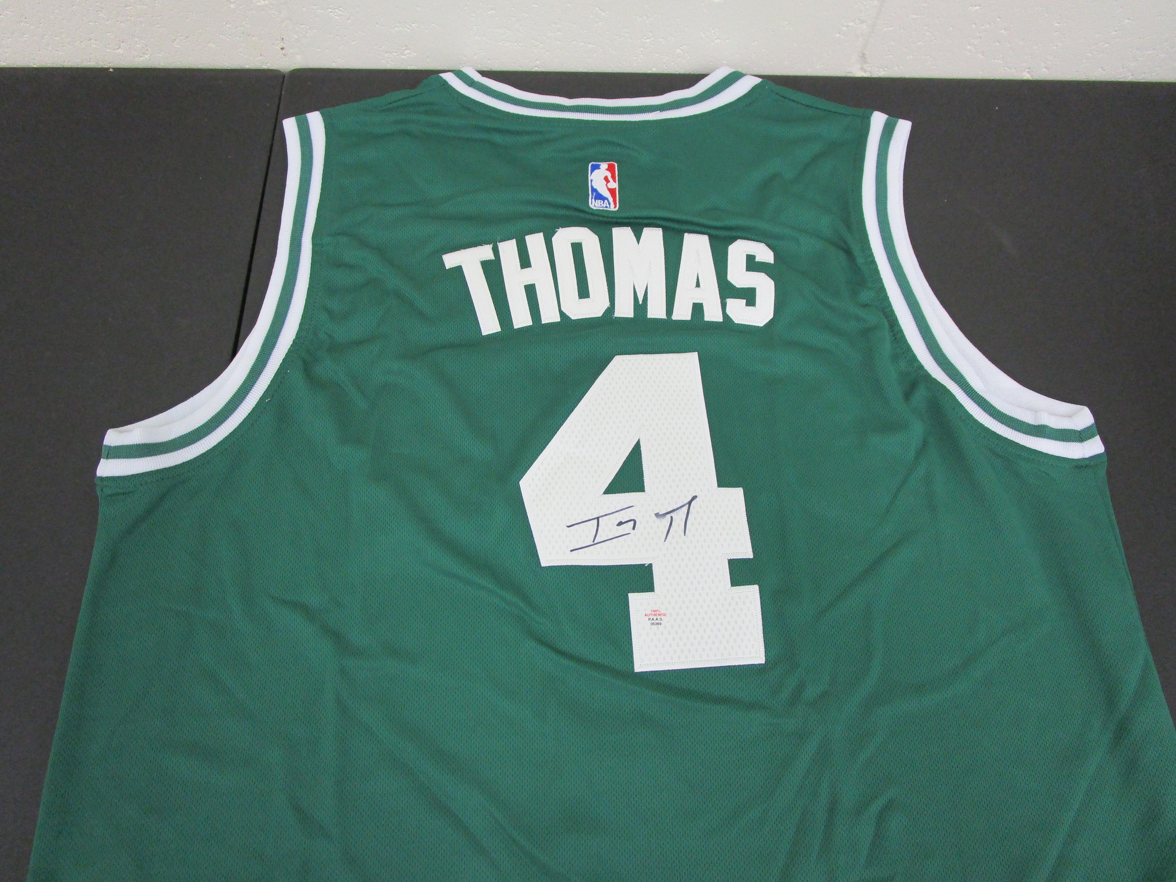 Isaiah Thomas of the Boston Celtics signed autographed basketball jersey PAAS COA 369